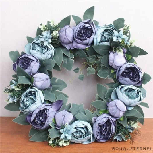 Couronne Mortuaire Pas Cher Bleue