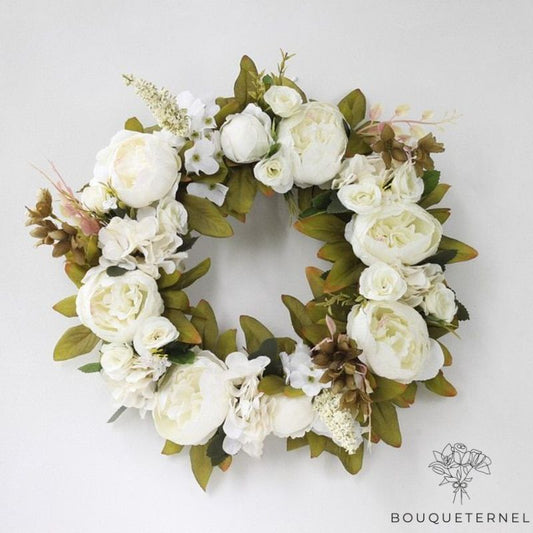 Couronne Mortuaire pour Homme Blanche