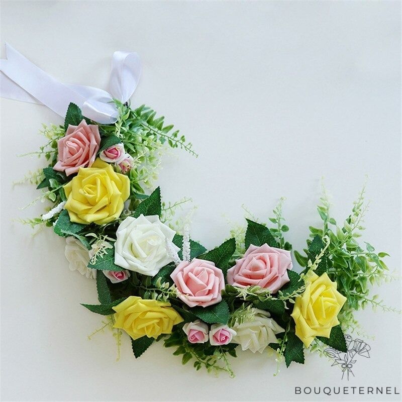 Déco de Chaises pour Mariage Jaune & Rose