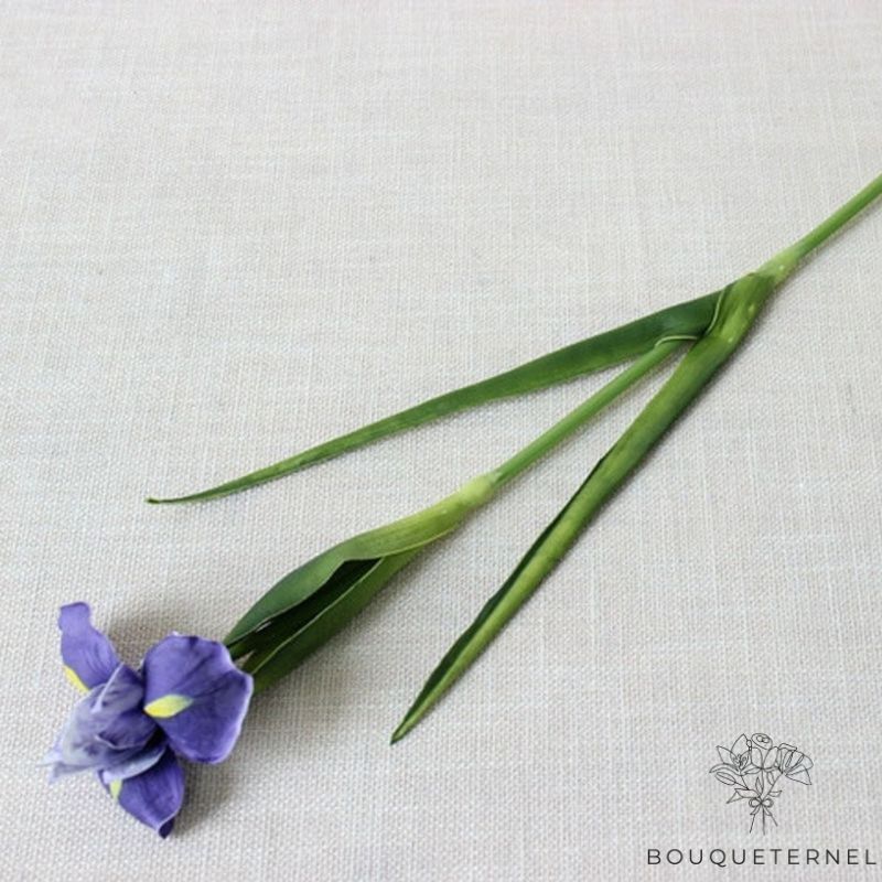Fausse Fleur d'Iris Violette | Lot de 5 Tiges d'Iris Artificielles