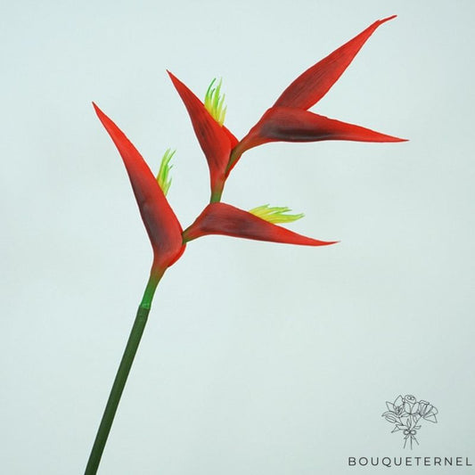 Fausse Fleur d'Oiseau du Paradis Rouge