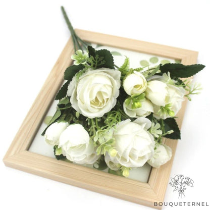 Roses Crépinia Artificielles Blanches