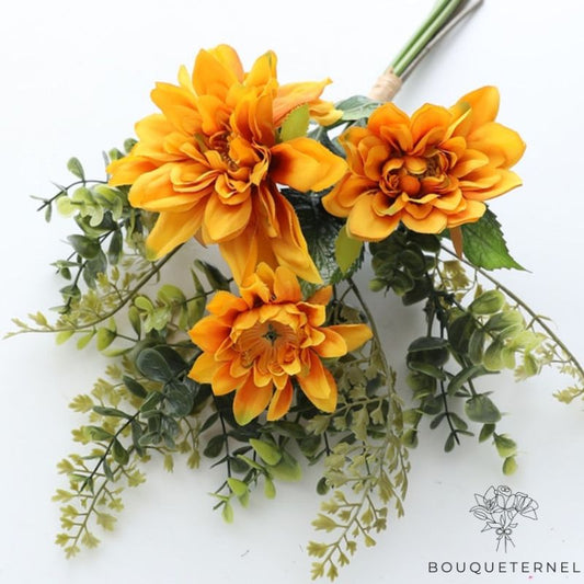 Fleur Artificielle Orange Orange