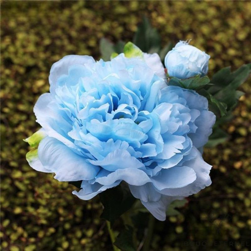 Fleur Tombale Artificielle Bleue