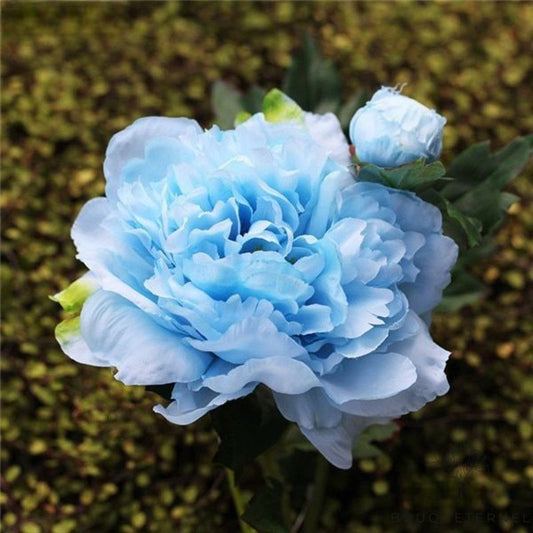 Fleur Tombale Artificielle Bleue