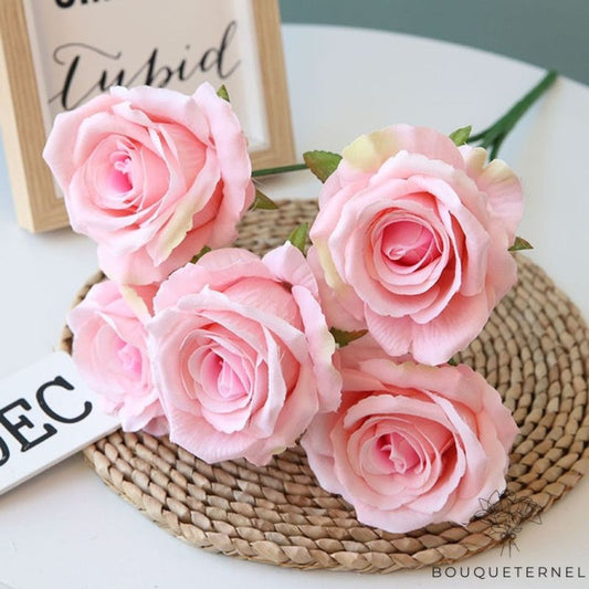 Fleurs Artificielles de Rose Rose