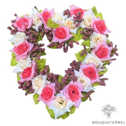 Fleurs de Deuil en Cœur Rose