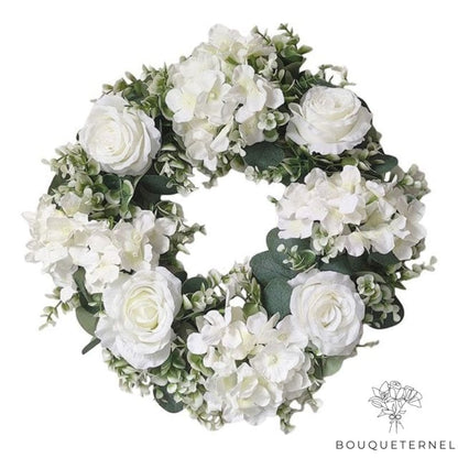 Grande Couronne Mortuaire Blanche