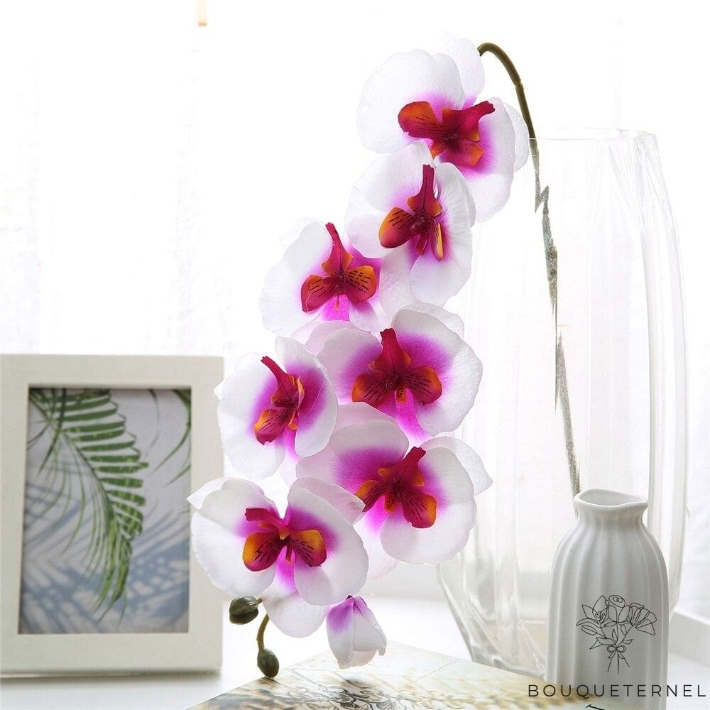 Orchidées Tetraspis Artificielles Rose et Blanche