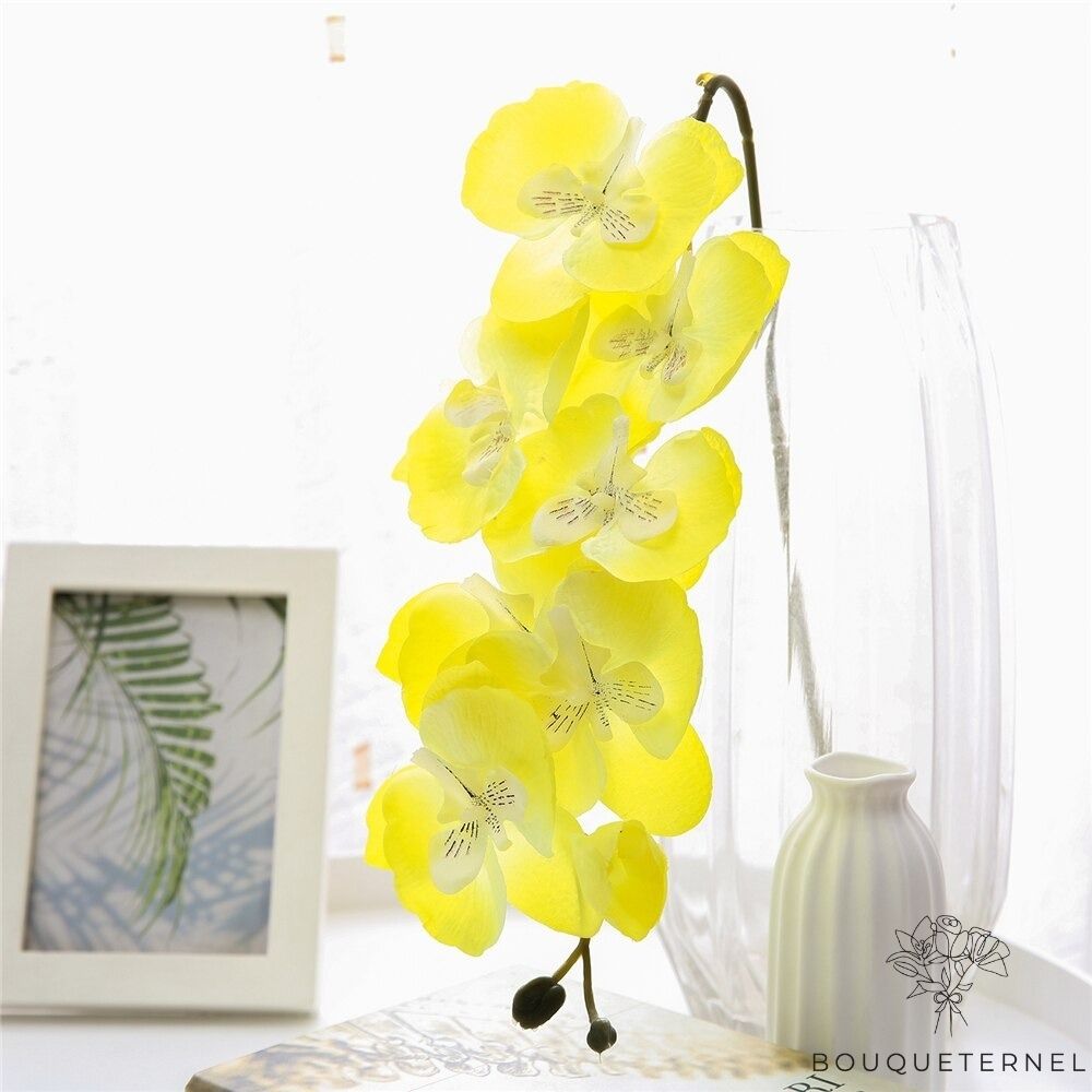 Orchidées Tetraspis Artificielles Jaune
