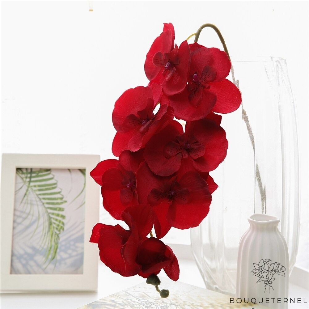 Orchidées Tetraspis Artificielles Rouge