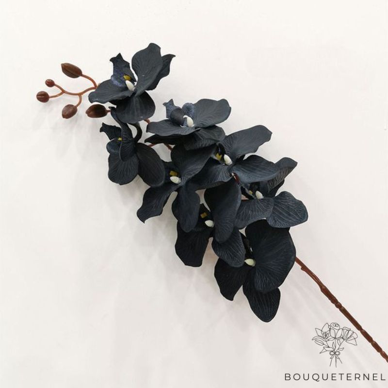 Orchidée Noire de Fleur Artificielle Noire