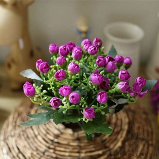 Petites Roses Artificielles Violette