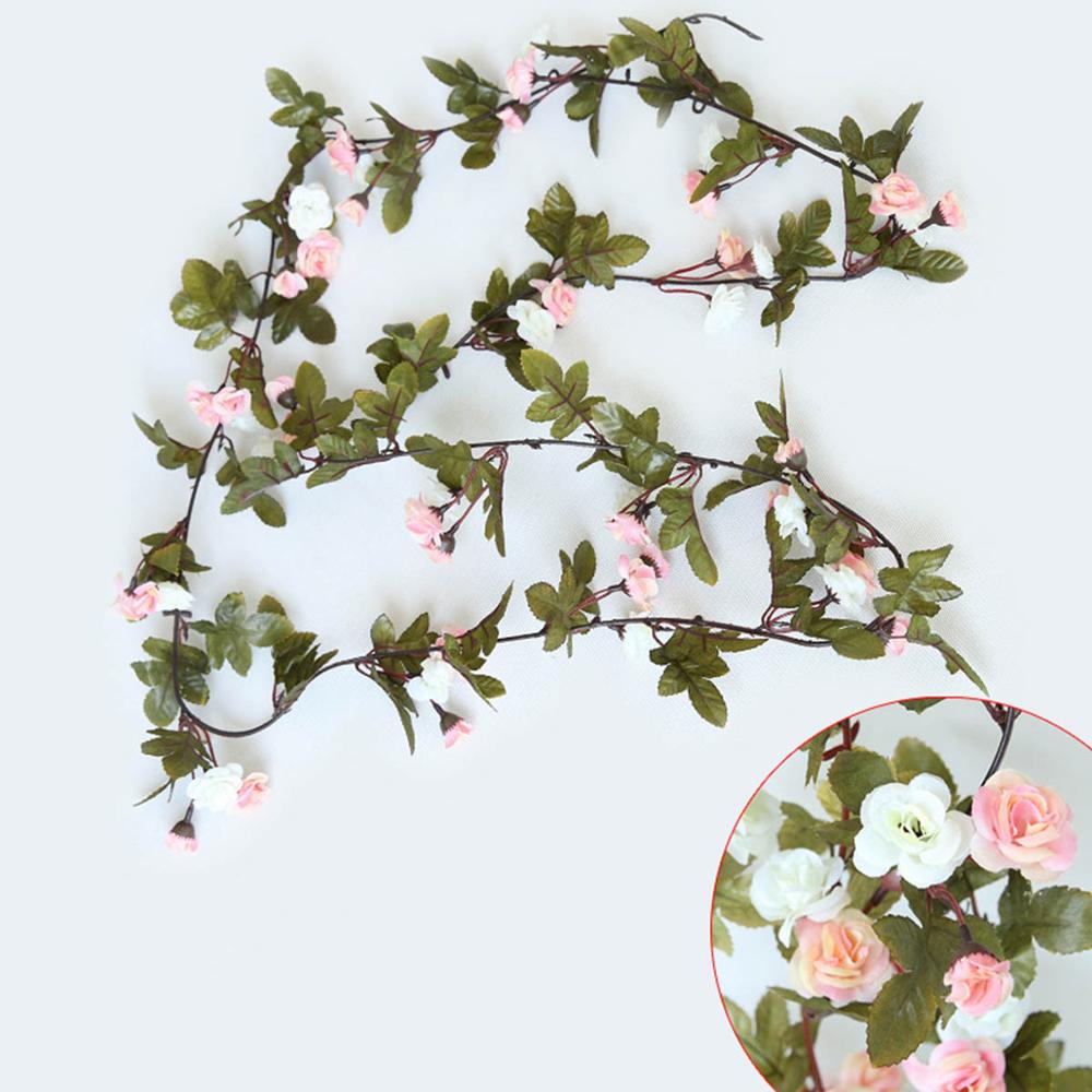 Guirlande de Roses Blanche et Rose Pâle