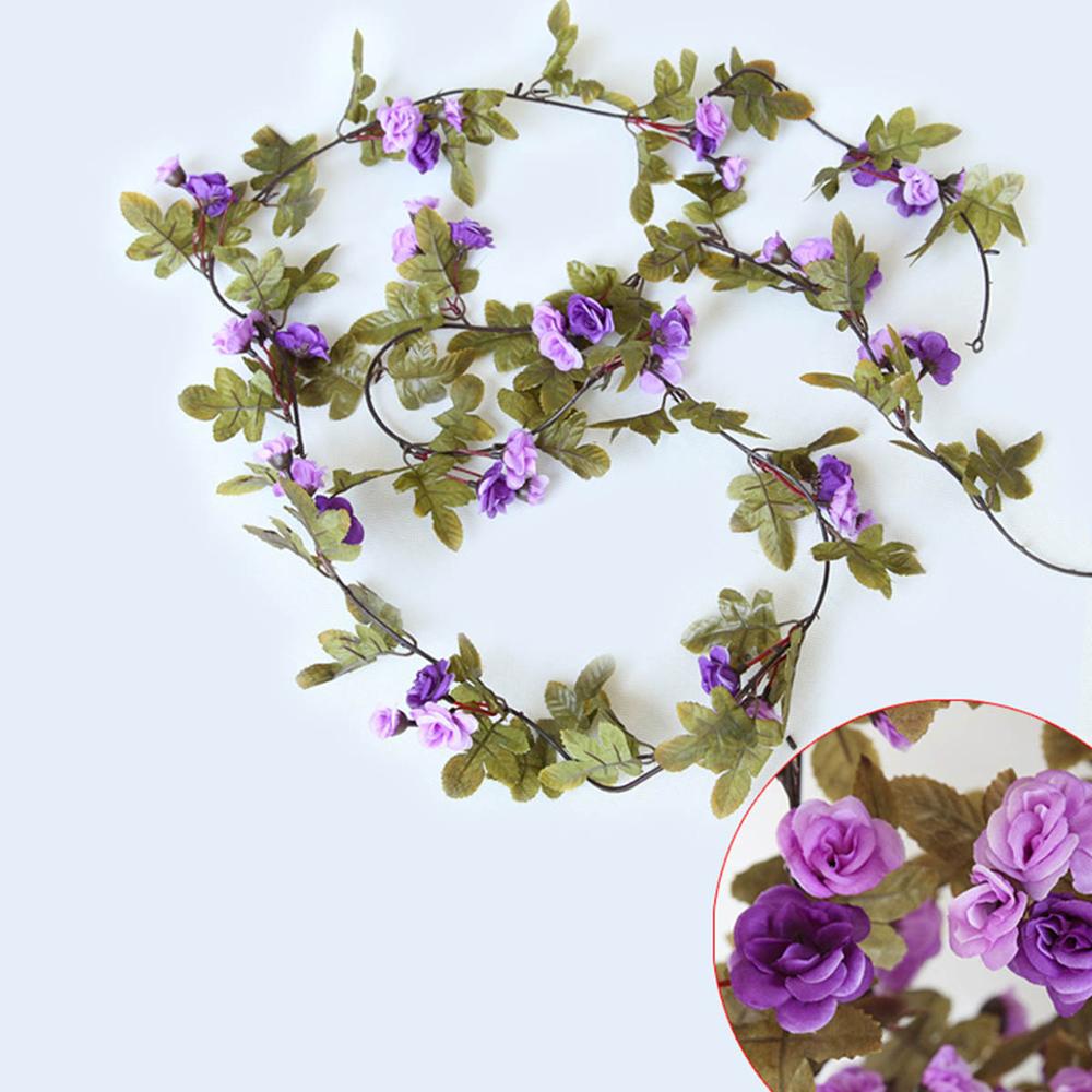 Guirlande de Roses Violet et Violet Pâle
