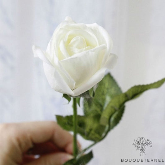 Rose Artificielle Blanche Blanche