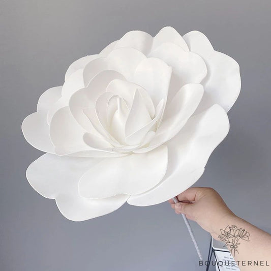 Rose Artificielle Géante Blanche