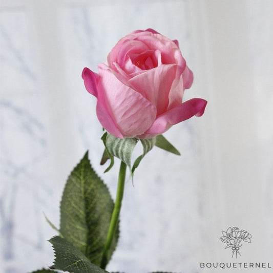 Rose Artificielle de Grande Taille Rose