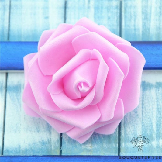 Rose Artificielle de Mousse Rose | Lot de 50 Roses Artificielles
