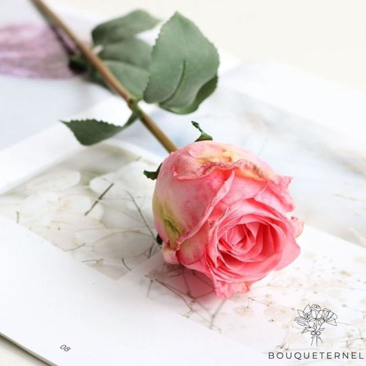 Rose Artificielle de Soie Rose