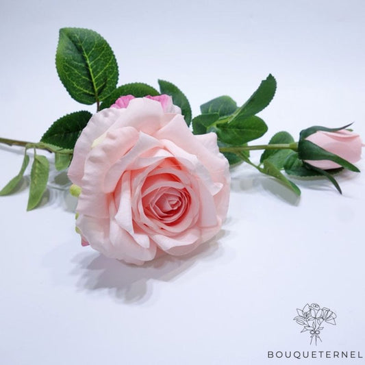 Rose en Tissu de Soie Rose