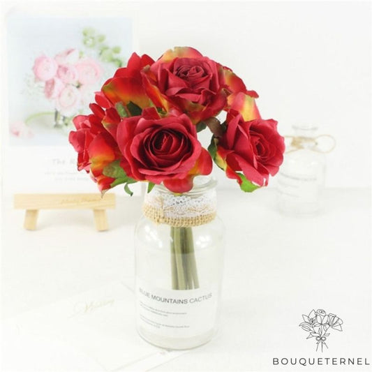 Roses Rouges Artificielles Rouge